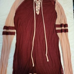 Almost Famous long sleeve see through shirt